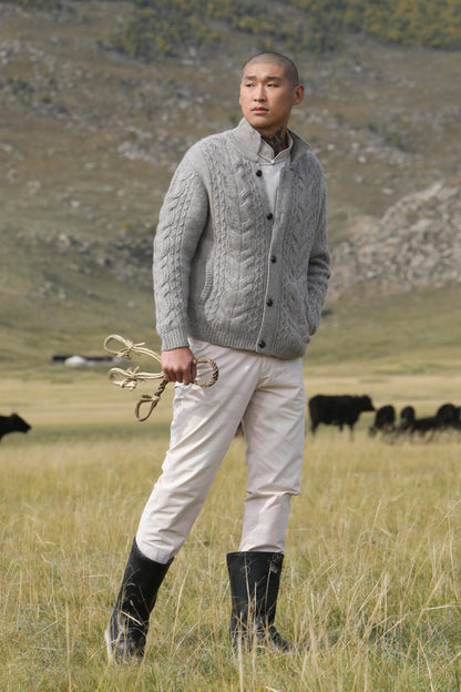 Natural 100% Yak Wool Cardigan Jumper