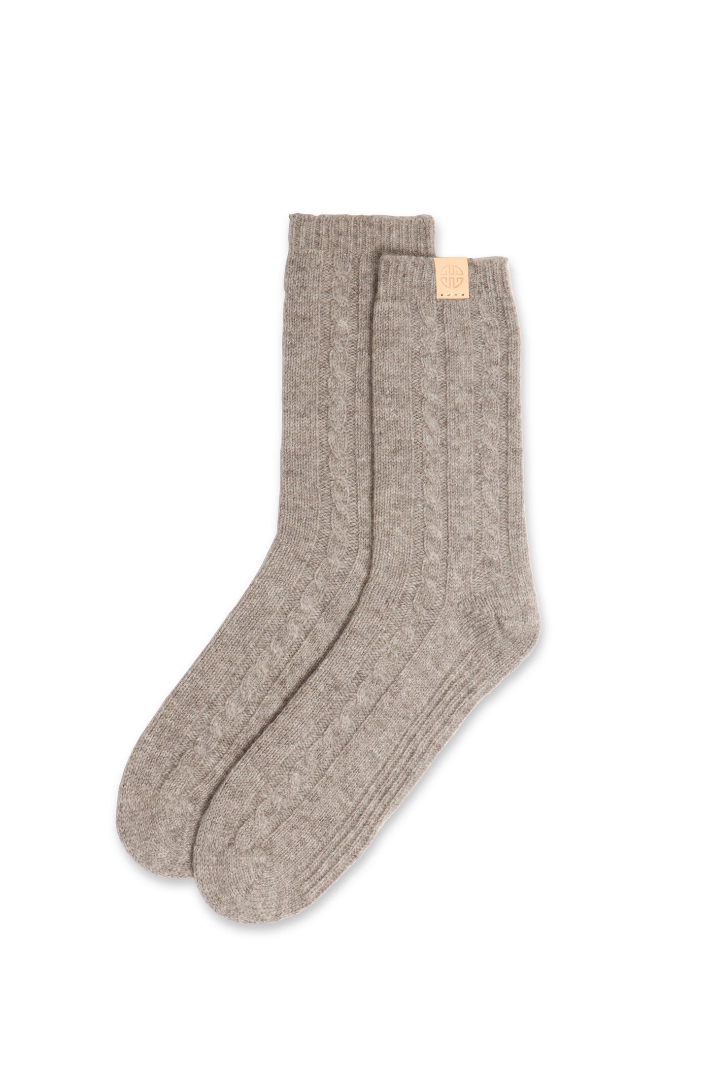 Zopfmustersocken aus Donegal-Wolle