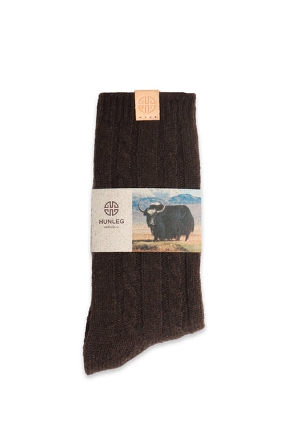 Zopfmustersocken aus Donegal-Wolle