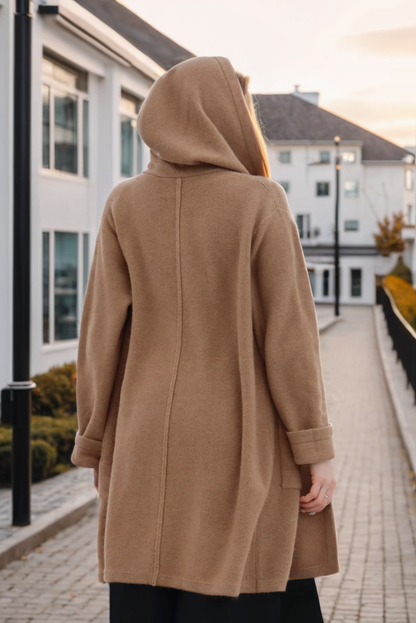 Camel Wool Yak Wool Cozy Long Cardigan